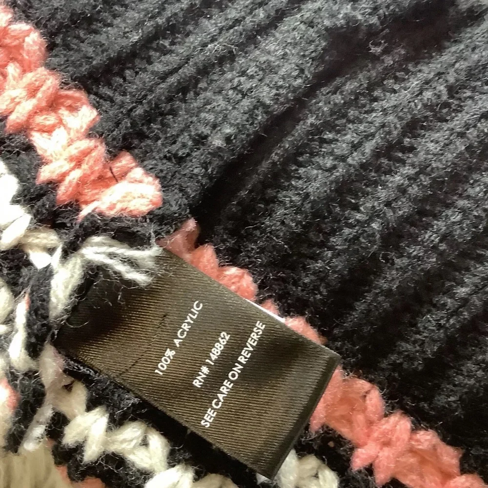 Torrid Pink Multi Stripe Cable Pullover‎ Tie Back Sweater Size 1X